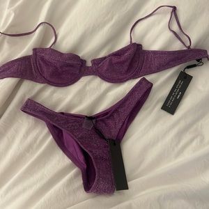 Triangl purple sparkle bikini